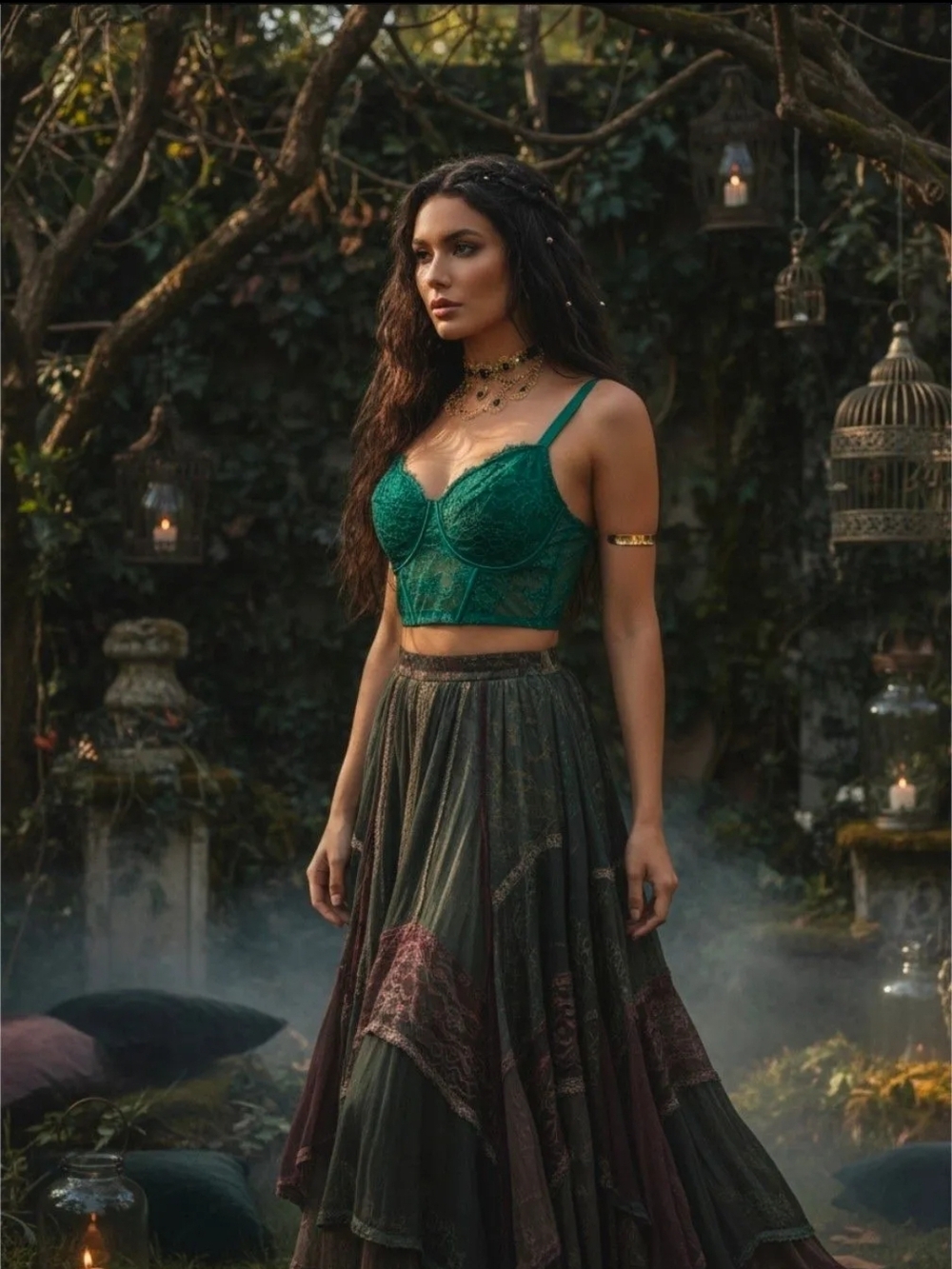 Victoria's Secret Emerald Lace Bustier